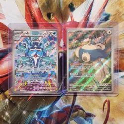 Palafin Full Art Illustration Rare + Snorlax Full Art - Pokemon Cards - Lot #481 - Image 1