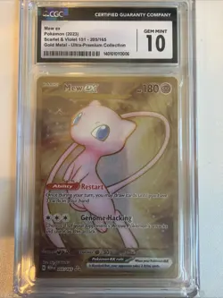 Mew ex - (151 Metal Card) 205/165 Sv: Scarlet & Violet 151 CGC 10 Pokemon - Image 1