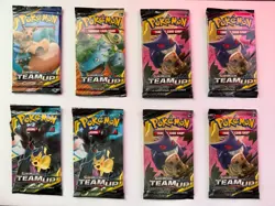 Pokemon Team Up Booster Pack Lot Of 8 (OPENED) COMMON CARDS ONLY AND CODE CARD - Image 1