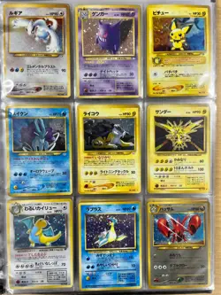 Lot 72 Vintage Japanese Pokemon Card Set LP Old Back Holo Lugia Gengar Suicune - Image 1