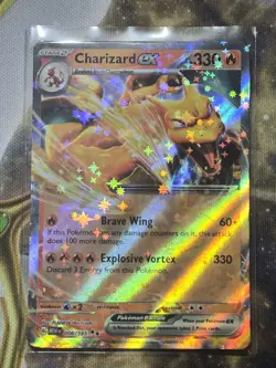 Pokemon TCG Charizard EX Holo Card 6/165 Scarlet & Violet 151 - Image 1