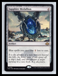 MTG Sapphire Medallion #296 Modern Horizons 3 Regular Rare Magic Card TCG NM - Image 1