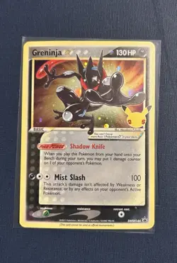 Pokemon TCG card Holo bleed Greninja Gold Star SWSH144 Promo NM - Image 1