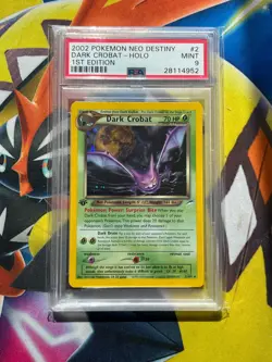 PSA 9 Dark Crobat 2/105 1st Edition Neo Destiny Holo Pokemon Card - Image 1