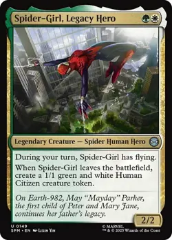 4x Spider-Girl, Legacy Hero - Foil NM-Mint, English Marvel's Spider-Man MTG Magi - Image 1