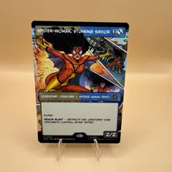 Spider Women Stunning Savior R 0230 Regular Borderless Marvels Spider-Man MTG - Image 1