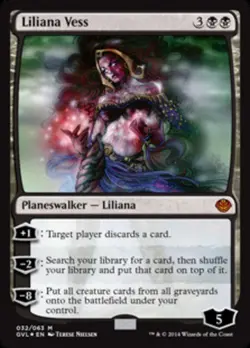 MTG Liliana Vess - Foil, Moderate Play, English Duel Decks: Anthology - Image 1