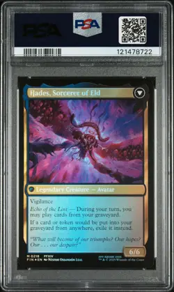 2025 MTG FINAL FANTASY FOIL EMET-SELCH, UNSUNDERED/HADES, SORCERER OF ELD PSA 10 - Image 2