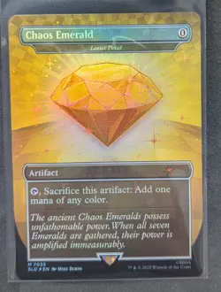 MTG Secret Lair x Sonic 7035 Yellow Chaos Emerald Lotus Petal English Foil - Image 1