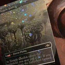 Temple Garden X1 Mtg Infinity Nm Foil Borderless Galaxy Swirl - Image 2