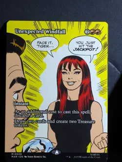 MTG Spider-Man MYTHIC 0029 Unexpected Windfall Instant - Image 1