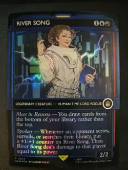 River Song NM SHOWCASE FOIL Universes Beyond: Doctor Who MTG FREE SHIPPING - Image 1