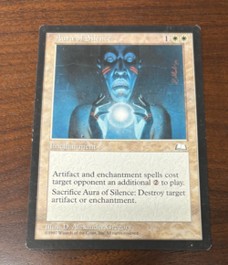 MTG Weatherlight - 1x Aura of Silence - LP - Image 1