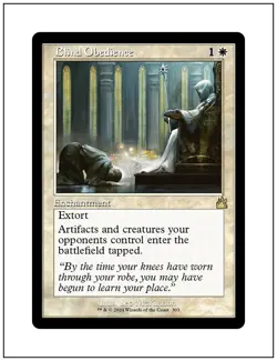 1x Blind Obedience, Retro Frame, Magic MTG NM - Image 1
