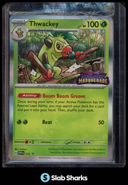 2023 POKEMON SV BLACK STAR PROMOS - SVP EN #115 THWACKEY STAMPED SEALED - Image 1