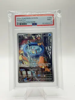 2024 POKEMON SCR EN-STELLAR CROWN ILLUSTRATION RARE #148 SQUIRTLE PSA 9 - Image 1