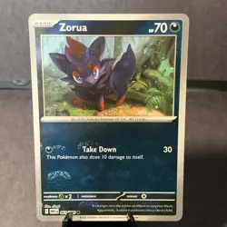 Pokemon TCG Zorua 061/086 Master Ball Scarlet & Violet White Flare English Rare - Image 1