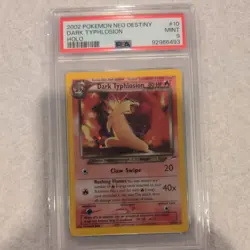 2002 Pokemon Neo Destiny Dark Typhlosion Holo 10/105 PSA 9 Mint - Image 1