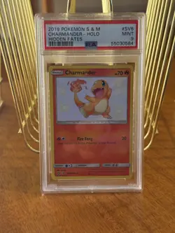 2019 POKEMON SUN & MOON HIDDEN FATES #SV6 CHARMANDER and #SV41 EEVEE -HOLO PSA 9 - Image 3