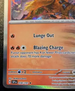 Gouging Fire 038/191 Holo Rare Scarlet & Violet: Surging Sparks Pokemon TCG - Image 4