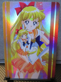 Minako Aino Sailor Moon Art Card Shiny Holo NM CCG Collectible Venus Anime Cute - Image 1
