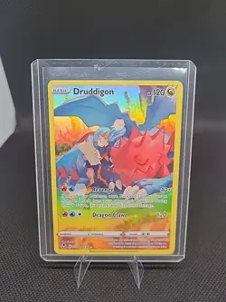 Pokemon TCG Druddigon Silver Tempest Holo Ultra Rare Card TG09/TG30 - Image 1