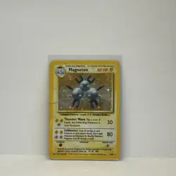 Magneton 9/102 Pokemon Base Set Holo Rare WOTC Vintage Card English MP Unlimited - Image 1