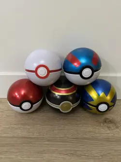 Pokemon TCG PokeBall Tin Various Balls EMPTY No cards Lot Of 5 - Image 1