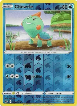 Pokemon TCG Card - Chewtle Reverse Holo 60/202 | Sword & Shield | NM/MINT! - Image 1
