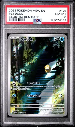 Pokemon TCG 2023 Japanese Psyduck Card 175/165 Psyduck PSA 8 NM-MT - Image 1