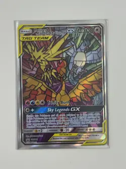 Moltres Zapdos Articuno GX SM210 Holo Hidden Fates Promo Stained Glass Card NM - Image 3