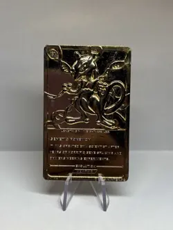 1999 Burger King Limited Edition Pokemon Trading Card 23K Gold Plated Mewtwo - Image 2