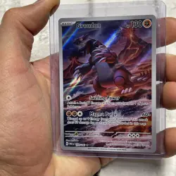 Pokemon TCG Groudon Illustration Rare Paradox Rift 199/182 NM Near Mint Card - Image 1
