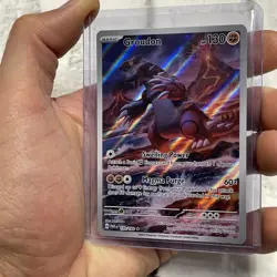 Pokemon TCG Groudon Illustration Rare Paradox Rift 199/182 NM Near Mint Card - Image 2