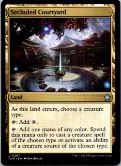 Secluded Courtyard 267 U Foundations NM MTG - Image 1