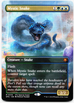 Mystic Snake (Borderless) - [Outlaws of Thunder Junction Special Guests] MTG SPG - Image 3