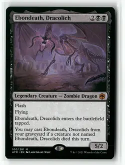 Ebondeath, Dracolich 100 Adventures in the Forgotten Realms AFR MTG Magic - Image 1
