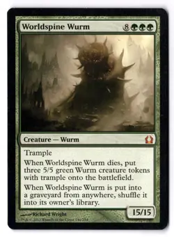 Worldspine Wurm LP* Return To Ravnica ENGLISH 140/274 mtg -UnltdCards - Image 1