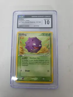 Koffing PSA 10 61/109 Common EX Team Rocket Returns Pokemon - Image 1