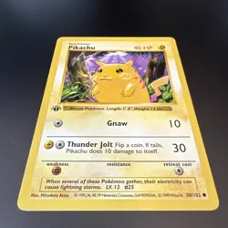 Pokemon Shadowless 1st Edition Base Set Pikachu Yellow Cheeks WOTC MINT NM - Image 2