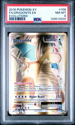 2016 POKEMON EVOLUTIONS DRAGONITE EX #106 PSA 8 NM #129513200 - Image 1
