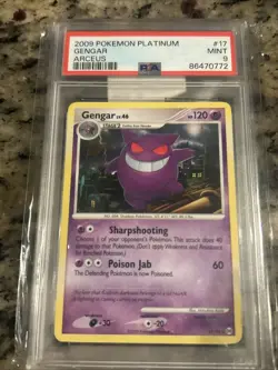 2009 Pokemon Platinum Arceus Gengar #17/99 PSA 9 MINT - Image 1