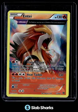 2015 POKEMON XY ANCIENT ORIGINS #15/98 ENTEI HOLO - Image 1