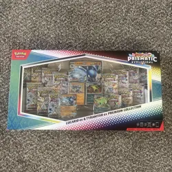 3 x Pokemon Prismatic Evolutions Lucario EX and Tyranitar EX Premium Collection - Image 1
