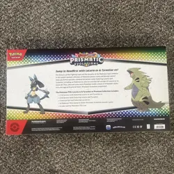 3 x Pokemon Prismatic Evolutions Lucario EX and Tyranitar EX Premium Collection - Image 2
