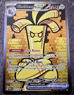 Pokemon TCG Gholdengo Ex 252 SIR Full Art SV: Paradox Rift NM/New Raw Single - Image 1
