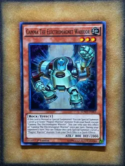 Yugioh Gamma The Electromagnet Warrior SDMY-EN003 Super Rare 1st Ed NM - Image 1