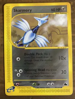 Skarmory 97/144 NM Skyridge e-series 2003 vintage Near Mint Pokemon Card ereader - Image 1