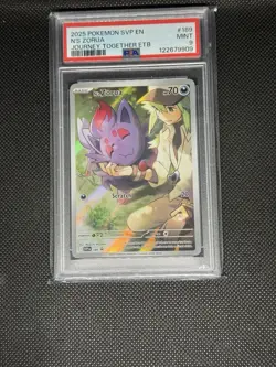 N's Zorua 189 Sv: Scarlet & Violet Promo Cards Holo PSA 9 - Image 1