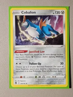 Cobalion 126/195 Pokemon card Silver Tempest rare NM - Image 1